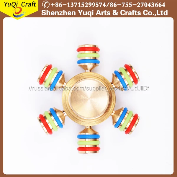 Металлическая Медь Tri Spinner Непоседа Игрушки Ручной Стол Фокус Сдвг Треугольник Spinner