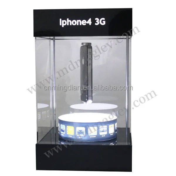 magnetic levitating mobile phone display stand, acrylic magnetic levitation display