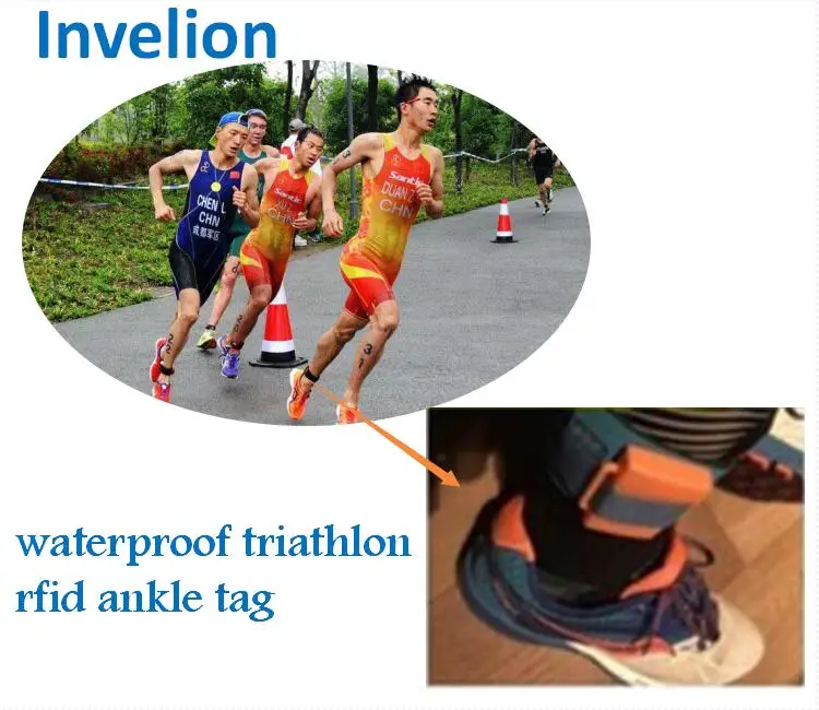 long range 1-6m EPC Gen2 waterproof uhf rfid wristband tag for marathon swimming triathlon chip timing system