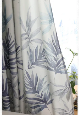 Productos Natural Leaves China Trendy Curtains Printed Landscape, China Suppliers Ready Made Printed Valance Fabric%