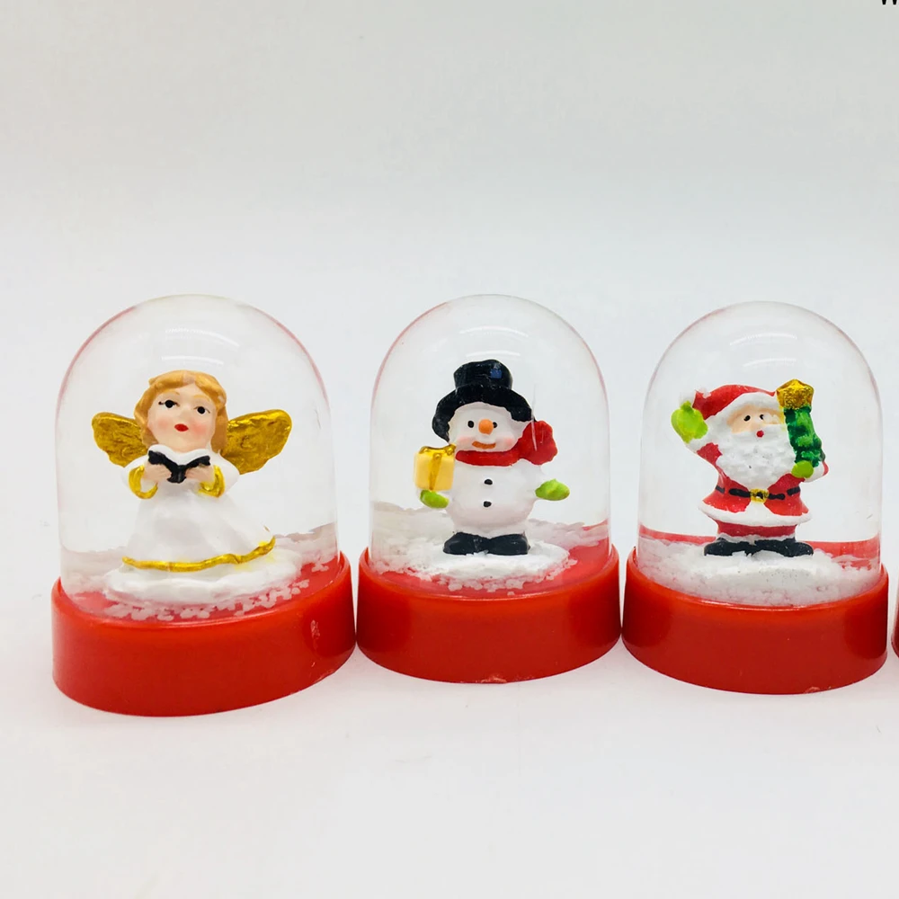 Holiday Gifts Christmas Figurines Inside Plastic Snow Globe Snow Ball