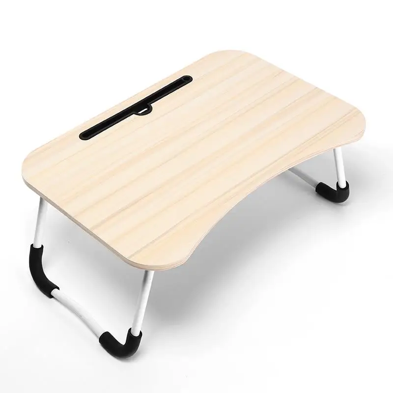 Low price wooden laptop desk MDF Board foldable laptop bed table