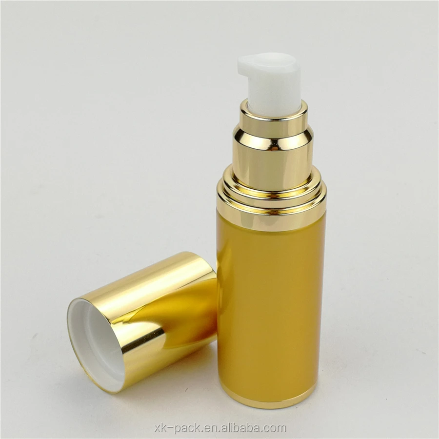 Luxury  metal 15ml 30ml 50ml 80ml 100ml aluminum lotion bottle for skin care