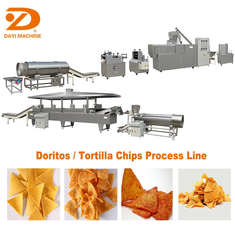 Dayi Tortilla Making Machine Doritos Corn Chip Processing Line
