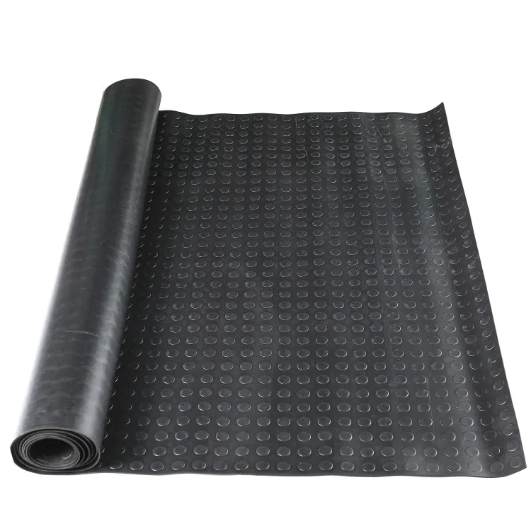 Fine Ribbed Rubber Sheet with Groove For Garage Floor