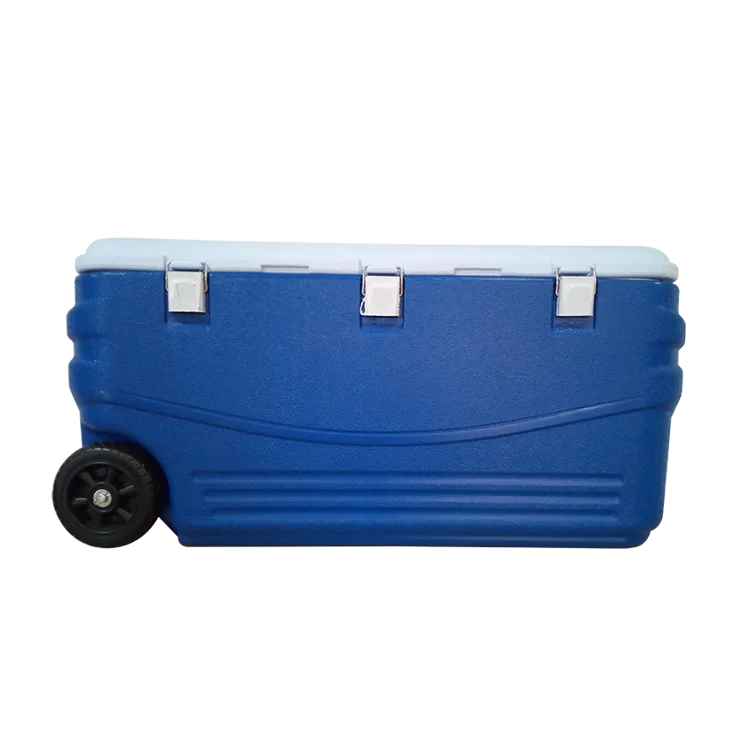 
blow molded 100L PU insulation cooler box 