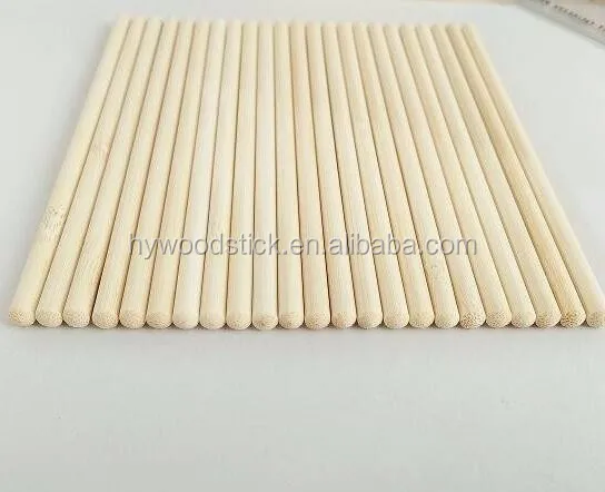Polished Flat Round Sticks Natural Wood Craft Dowel Rods 12 Inch x 1/ 4 Inch