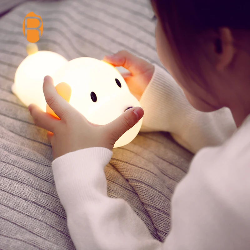 New design Children Baby Bedside Silicone light Colors LED Night Light