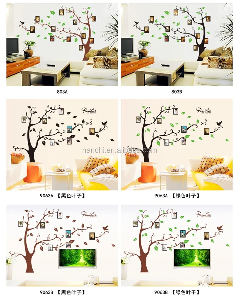 Big Tree photo kids Removable vinyl wall stickers for kids rooms home decor decals WaLL mural stickers on the wall 120*170cm