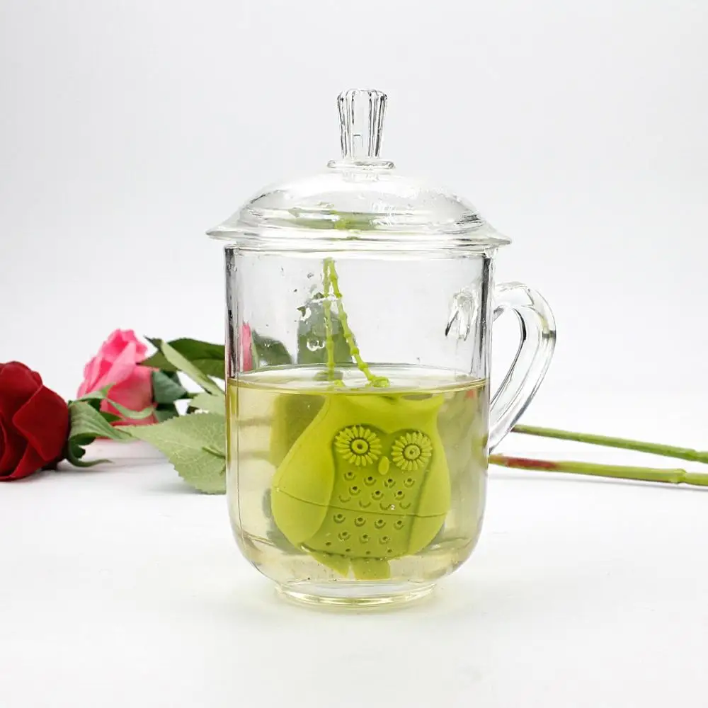Reusable Cute Animal Shape Tea Infusers Silicone Owl Tea Infusers Strainers