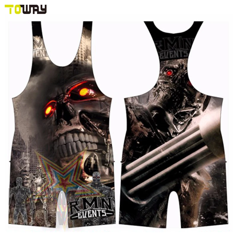 4xl cheap sublimated wholesale wrestling singlet