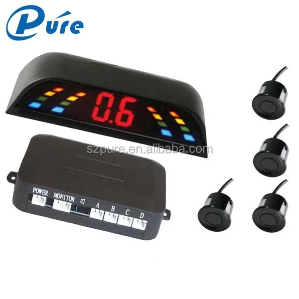 Beeper Parking Guidance System LED Monitor Kit Original Car Reverse Parking System 4 Sensors Radar System