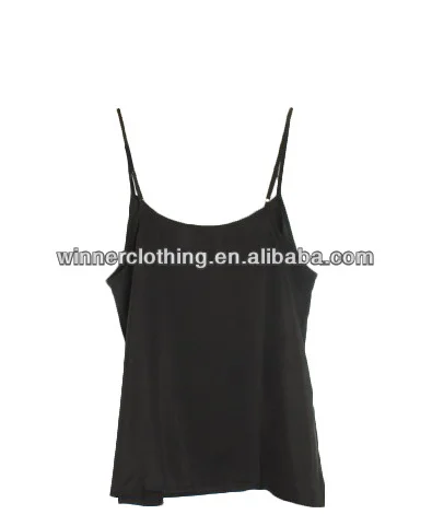 
spaghetti strap front printed black casual women camisole tank tops 