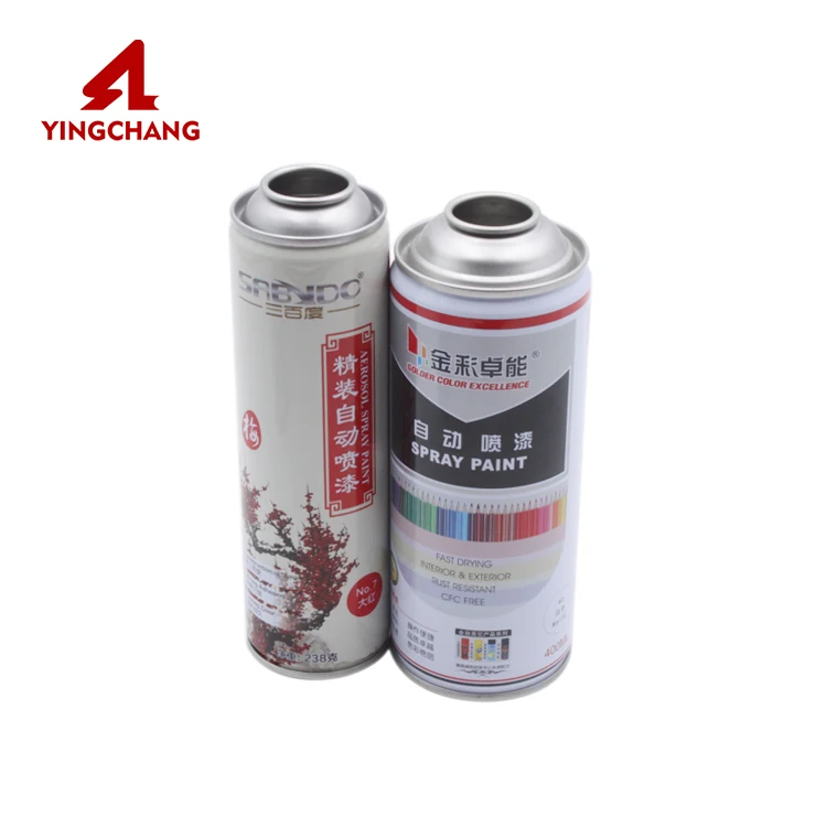 Necked-In Empty aerosol tin can for spray paint packaging