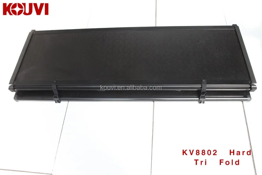 
kv8802 aluminum hard tri fold pickup truck bed tonneau covers for 2015 Mitsubishi Triton L200 single cab 