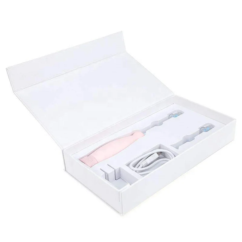 White magnetic gift box apply to Rechargeable electronic toothbrush gift packing Custom logo gift box template