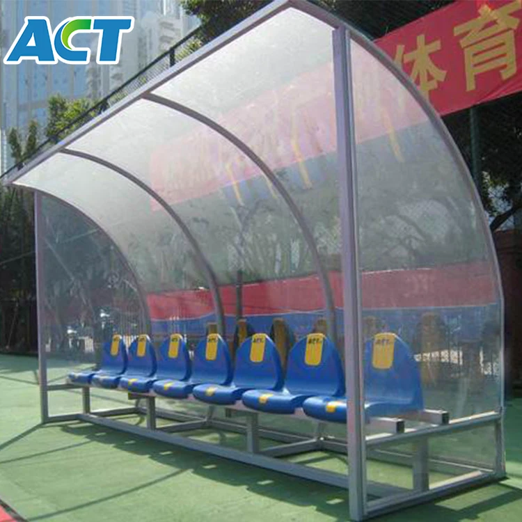 4m portable football team shelter soccer player bench dugout factory price PY-ZKBB-8