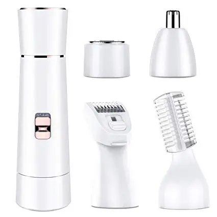 Beauty Care Set Waterproof Electric Lady Shaver 4 In 1  Painless Facial Hair Remover