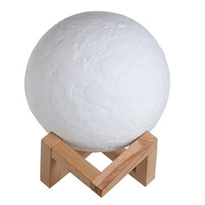 Creative 3D printing moon light USB charging moon light patting touch LED bedside table lamp  night light