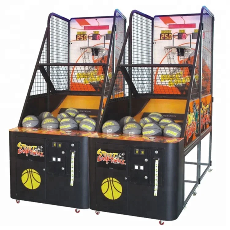 Indoor Mmusement Coin Pusher Operated Machine Arcade Games Basketball Arcade For Sale