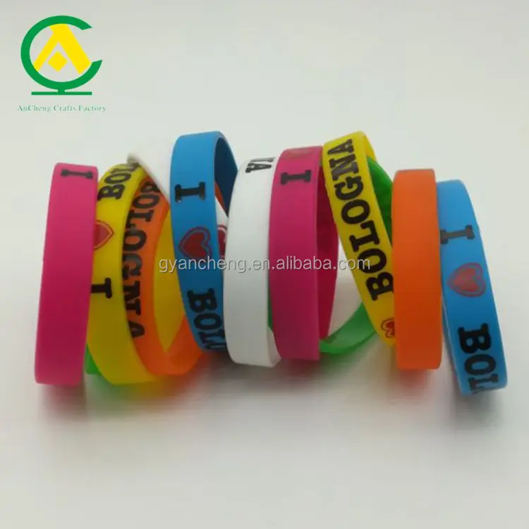Fashion I LOVE Bath Silicone Bracelets for Bath City Promotion Gifts