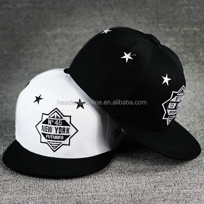 Wholesale embroidered logo sports hip hop hat custom private label stylish solid color snapback cap