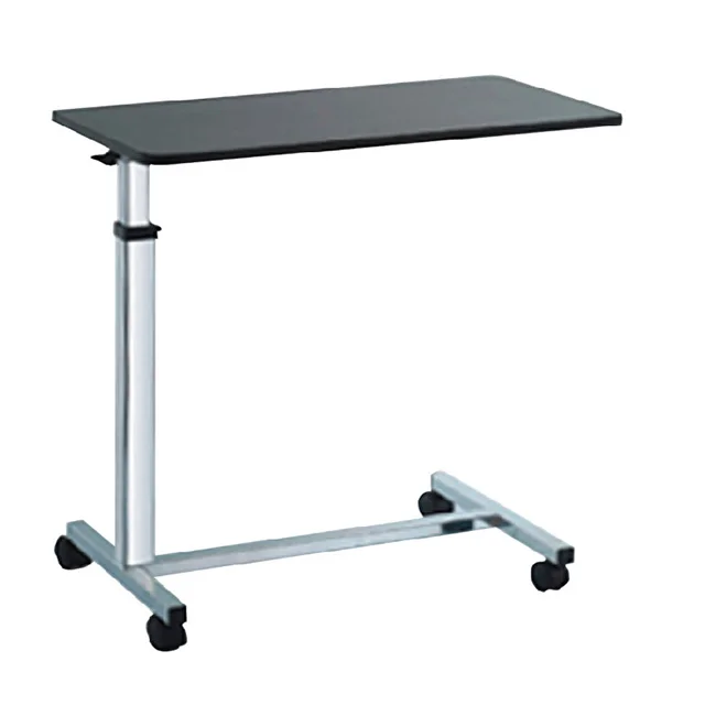YFT-003 Hospital adjustable medical over bed table with wheels