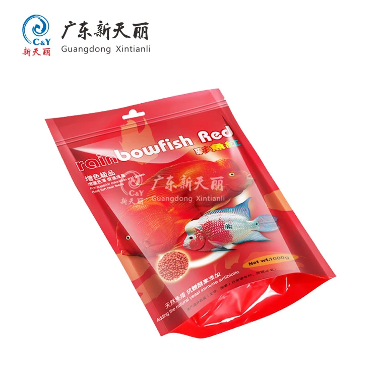 Factory supply customized kraft paper fish feed cat pet dog food plastic packing bags stand up pouch