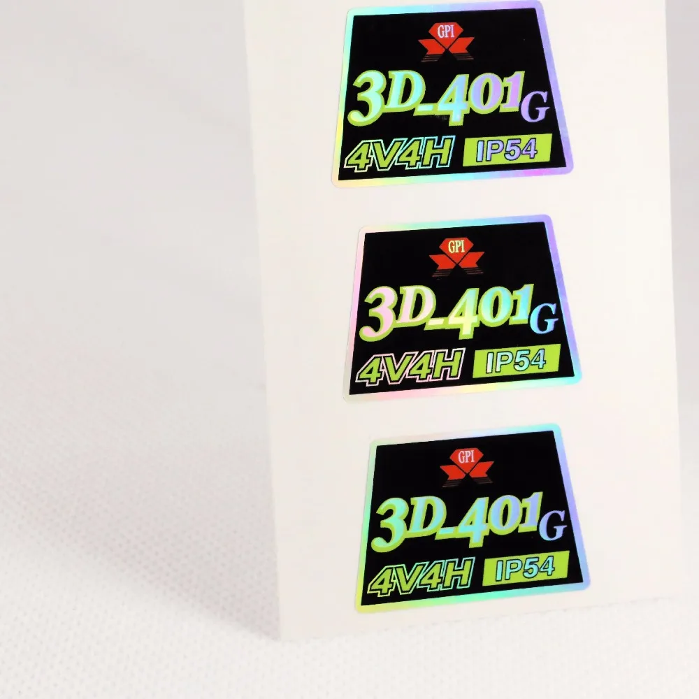 Gloss surface finish label sticker by screen printing 3 C company logo sticker