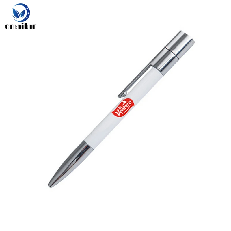 2 in 1 promotional logo print usb ball pen with usb flash drive 4gb 8gb 16gb