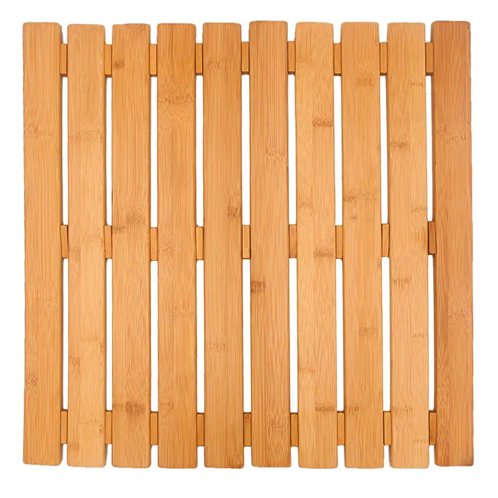 Wholesale insulated non slip bathroom Floor Mat bamboo Shower mat