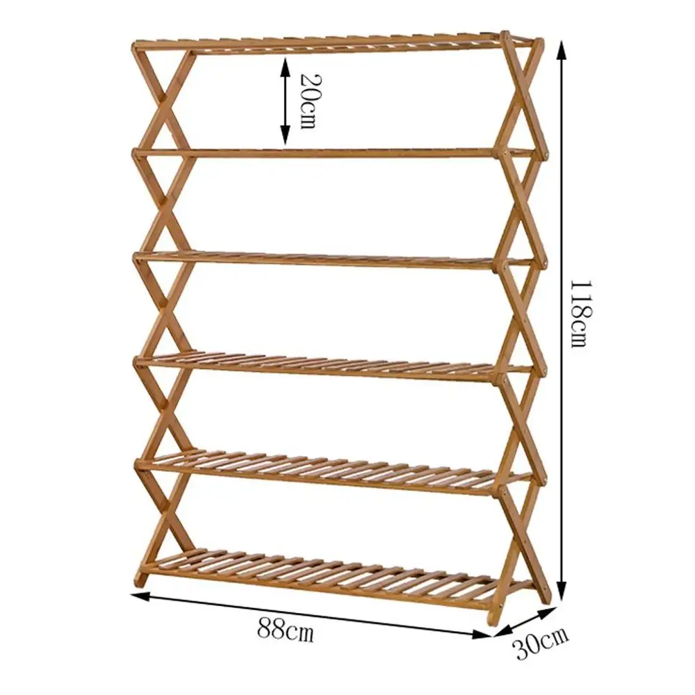Flower Stand Multi-Tier Bamboo Flower Foldable Rack Indoor and Outdoor Flower Pot Shelf