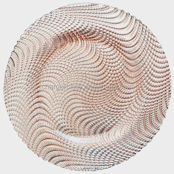 Factory-direct Luxury Cheap Wedding Party Decorative Gold Glass Charger Plate