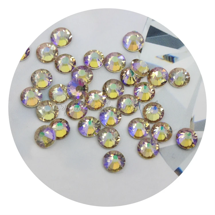 Super shiny bulk sale strass stone heaven light 3D DIY accessories ss6 foil back no hotfix crystal nail art rhinestone