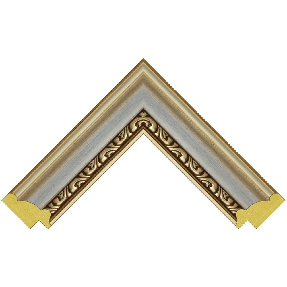 1.5 inch wide small ps moulding plastic gold picture photo frame moulding