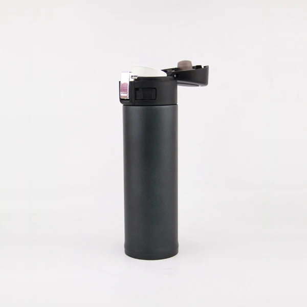 16oz Matte black stainless steel double wall thermal insulation thermos flask drinking water bottle