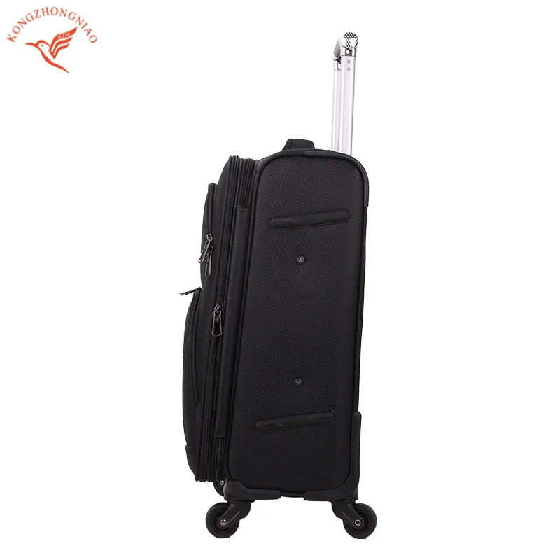 Factory wholesale soft fabric suitcase travel trolley luggage sets for outdoor