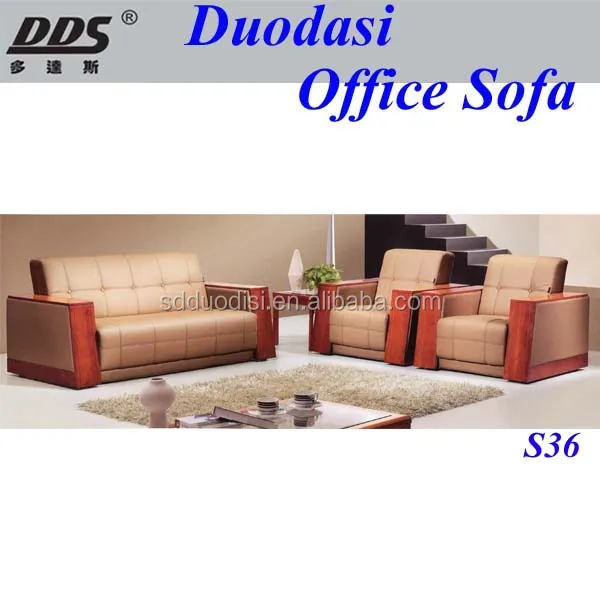 
modern Italy top grain imported leather office sofa chair S36 