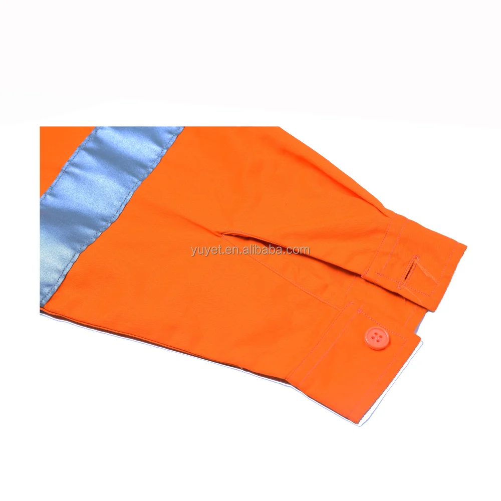 Orange 100 Cotton Flame Retardant Coverall Safety Fire Resistant Coverall