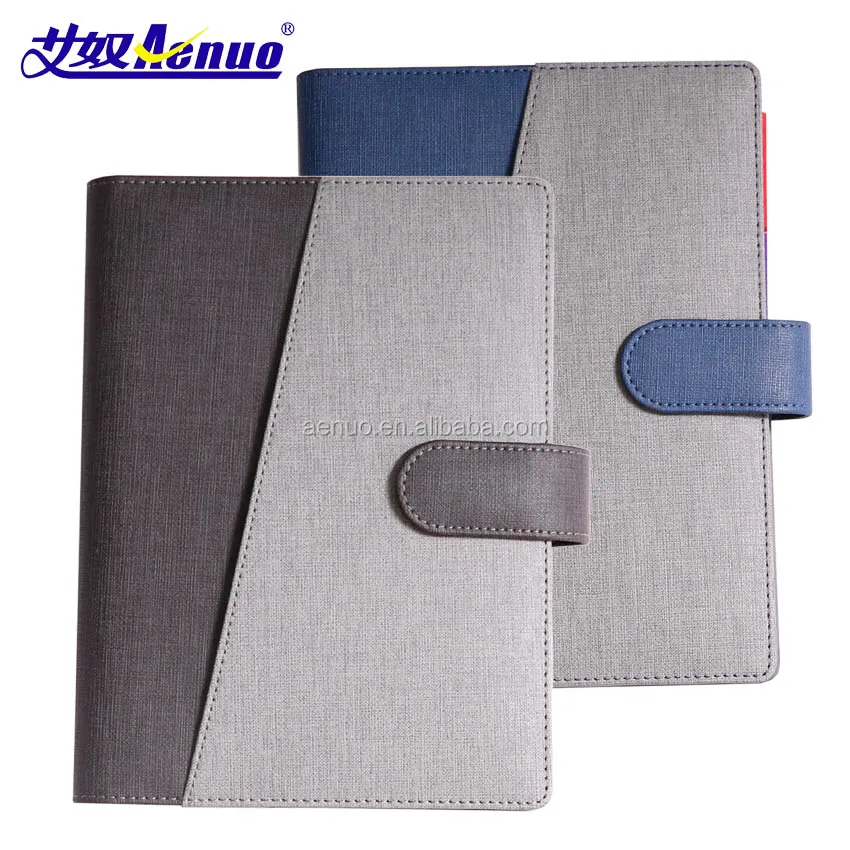 
2018 New A5 6 ring binder PU notebook business gift planner PU organizer 