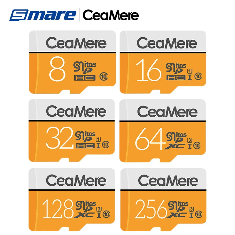 Ceamere Original Micro Memory card 64GB 128GB 256GB 512GB 32GB Class10 U3 Actual Capacity Micro TF Flash Storage Memory TF Cards