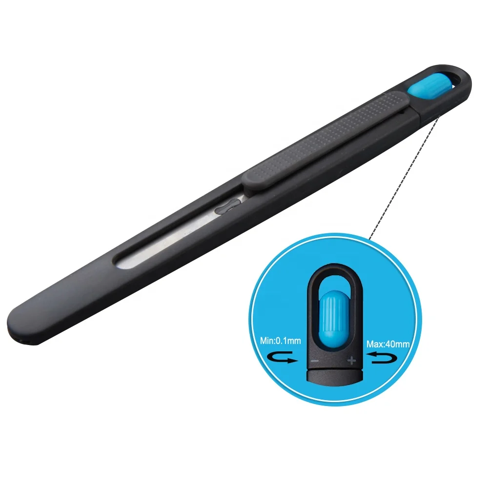 Free sample every 0.1 mm adjustable auto retractable safety knife cutter