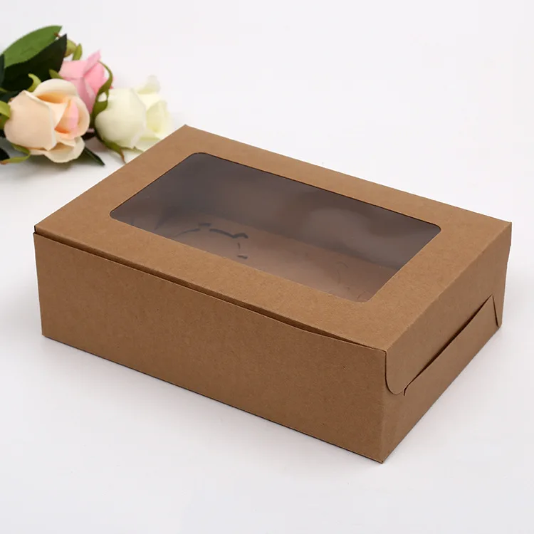 
Customised chocolate mooncake dessert paper packaging window boxes 