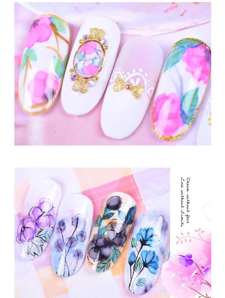 15 мл акварельные чернила для дизайна ногтей лак для ногтей Цветущий мраморный эффект жидкий градиент