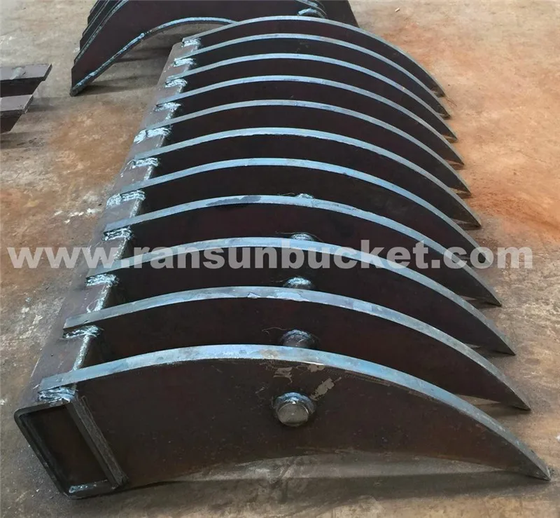 
Root rake for mini excavator 