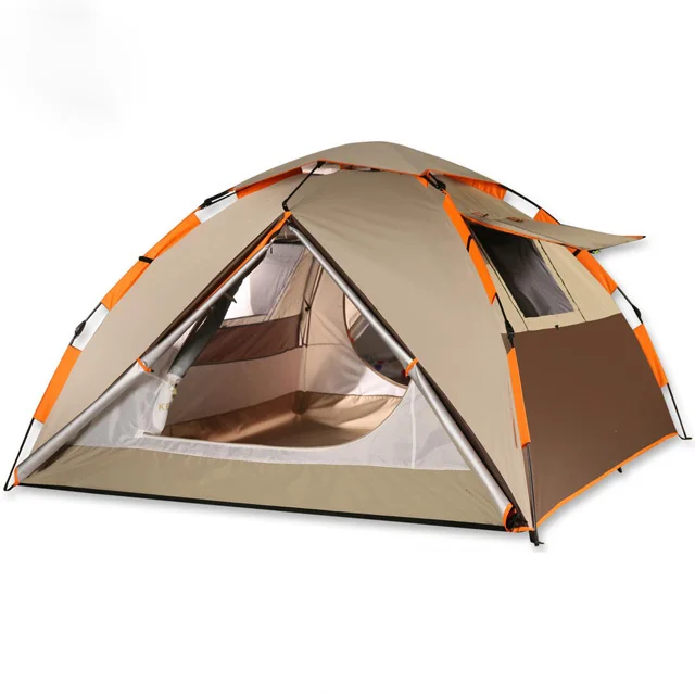 
Family 3-4 Person 3 Season Waterproof Tent Outdoor Portable Tent Automatic Double Layer Camping Tents 