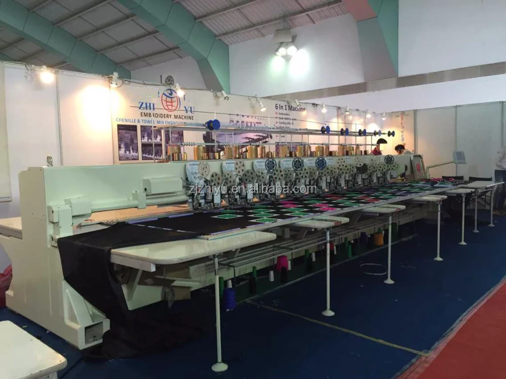 6 mixed chenille Embroidery machine