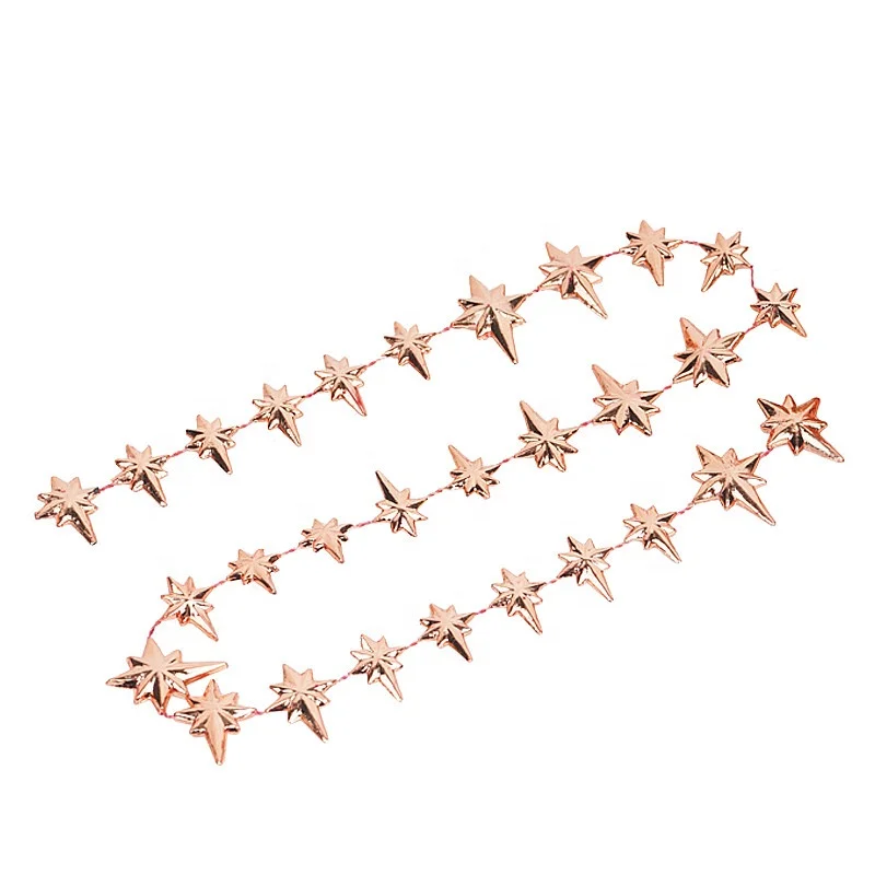 Оптовая продажа, украшения для рождественской елки, праздничная декоративная искусственная пластиковая гирлянда из бусин