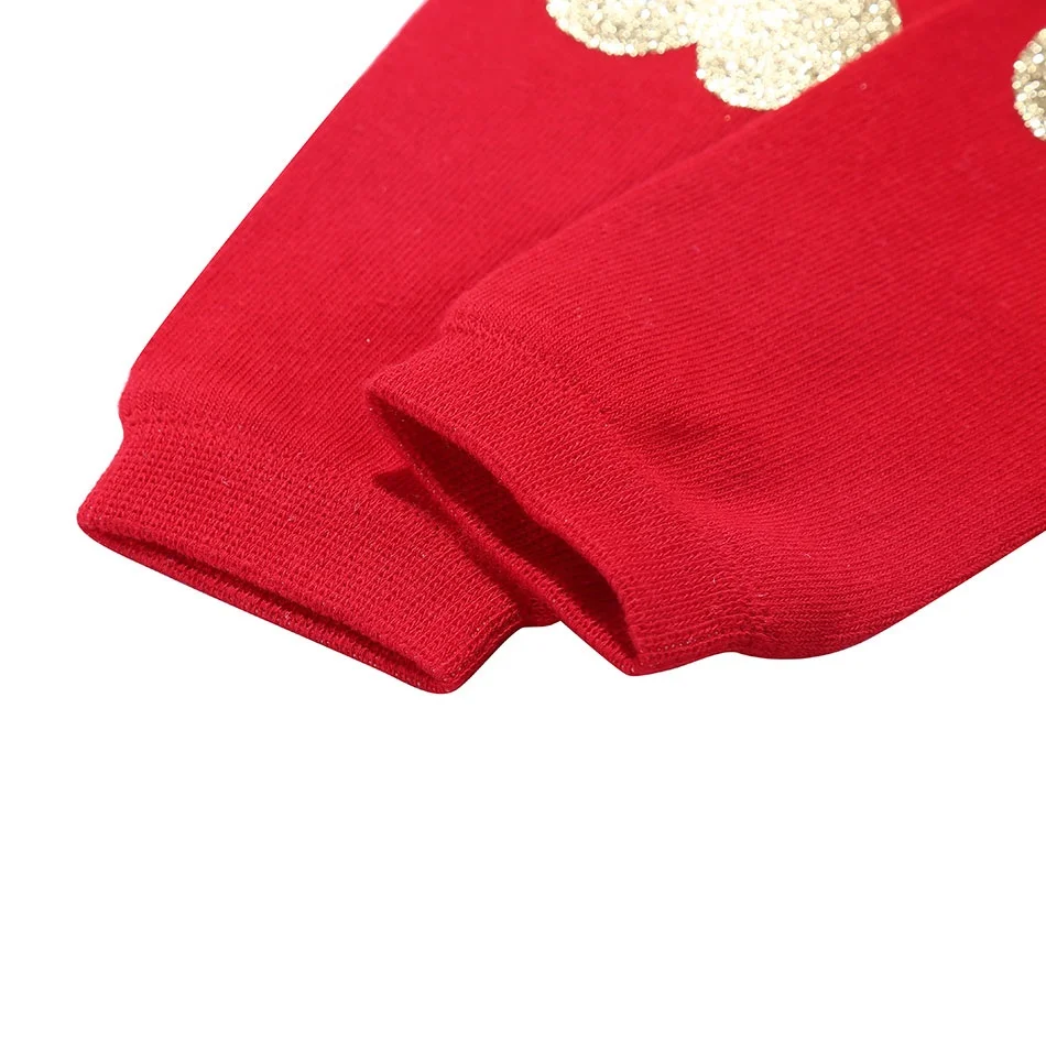 Cute Gold Print Heart Pattern Leg Warmers for Infant Girls