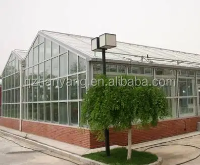 Glass greenhouse used as Ecological Restaurant